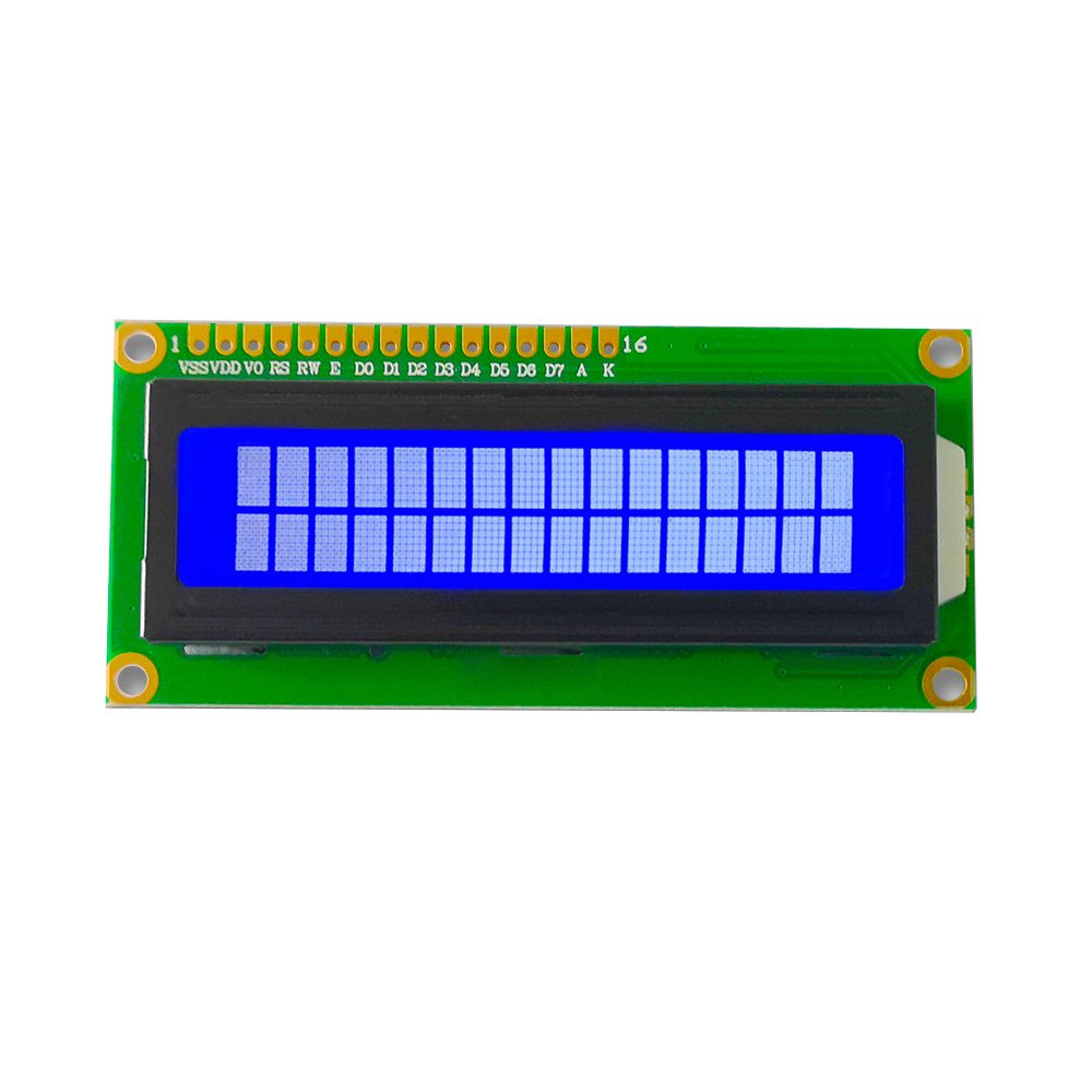 Character LCD module with a two-line text layout