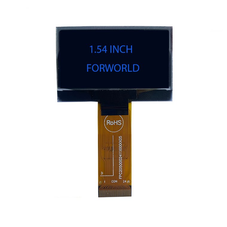 Compact blue OLED display module
